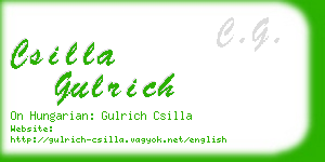 csilla gulrich business card